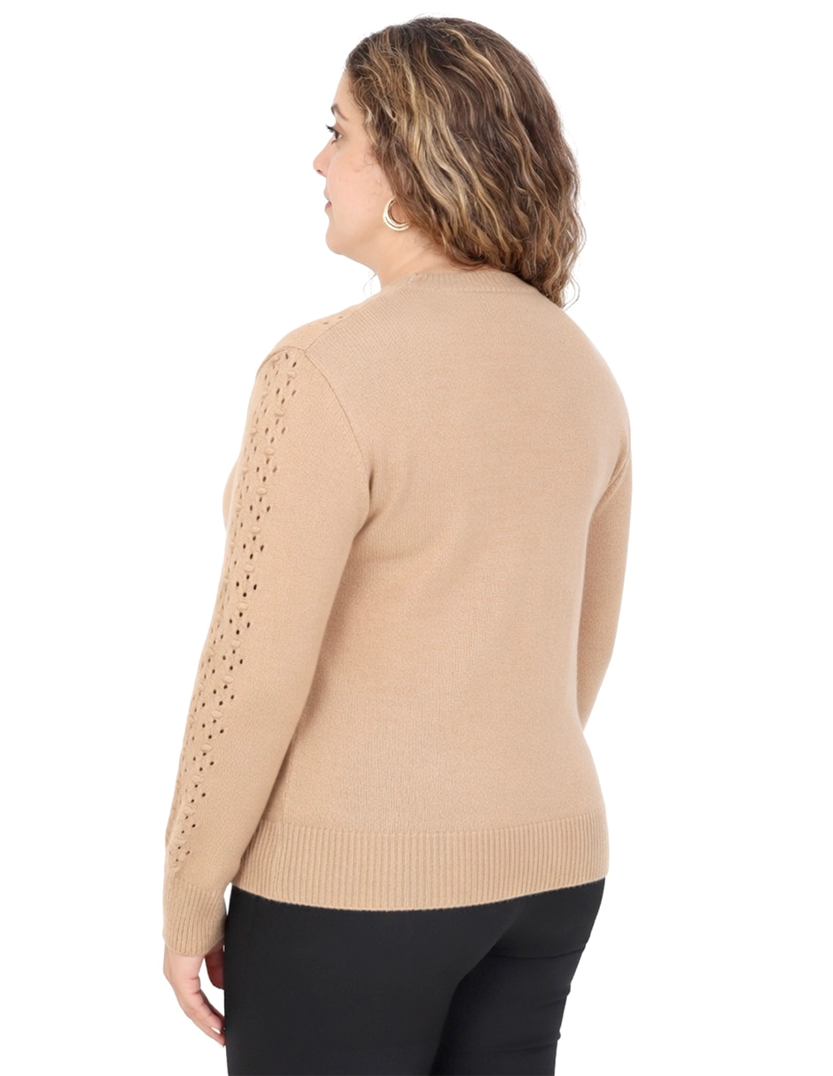 Suéter cuello redondo para mujer 7