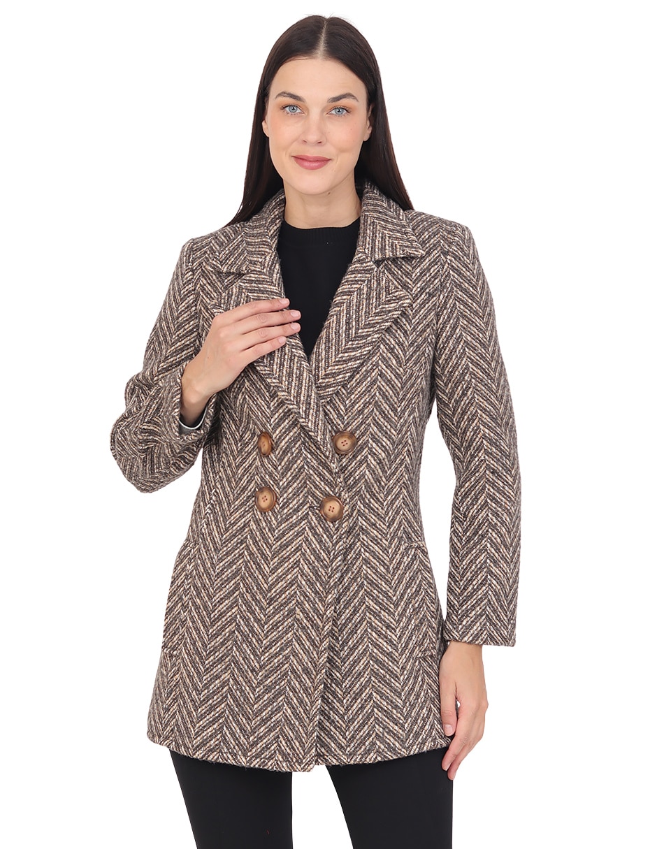 Abrigo de lana cruzado para mujer Abrigo de lana cruzado para mujer