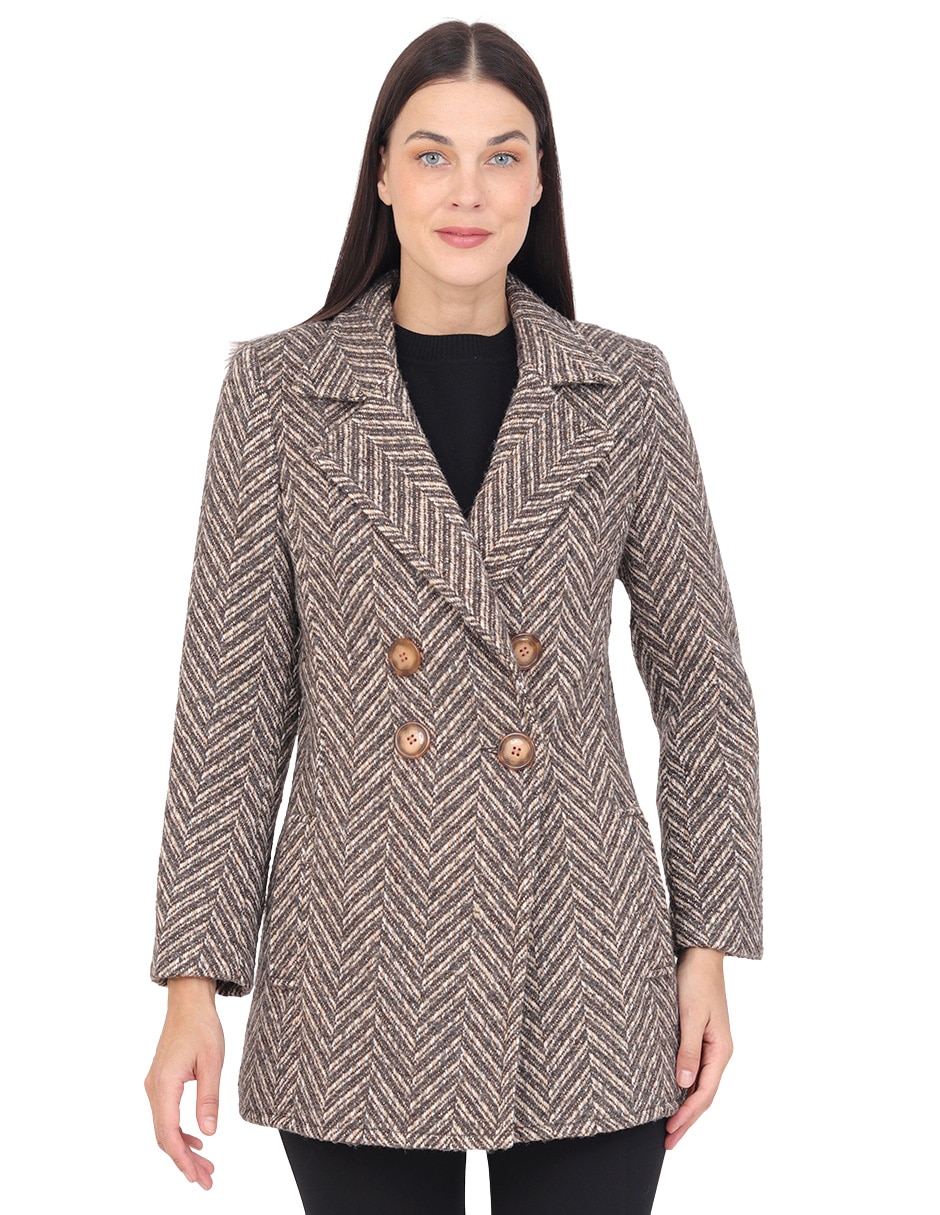 Abrigo de lana cruzado para mujer 5