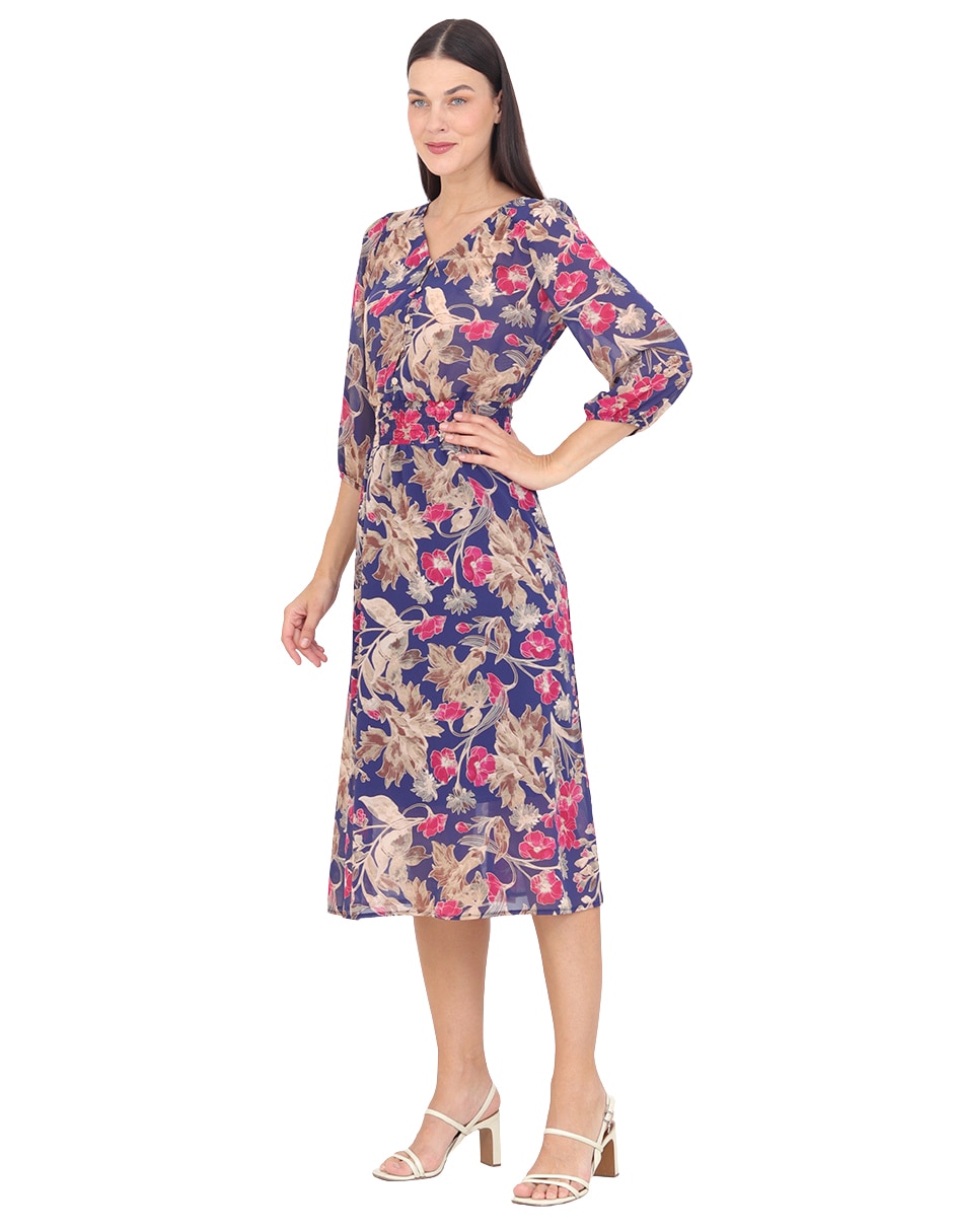Vestido midi formal grupo nantes para mujer 4