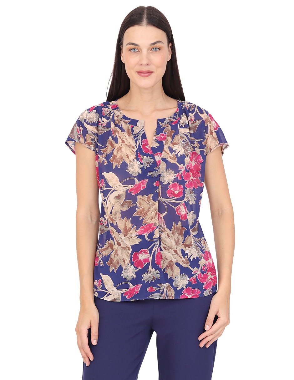 Blusa grupo nantes manga corta para mujer