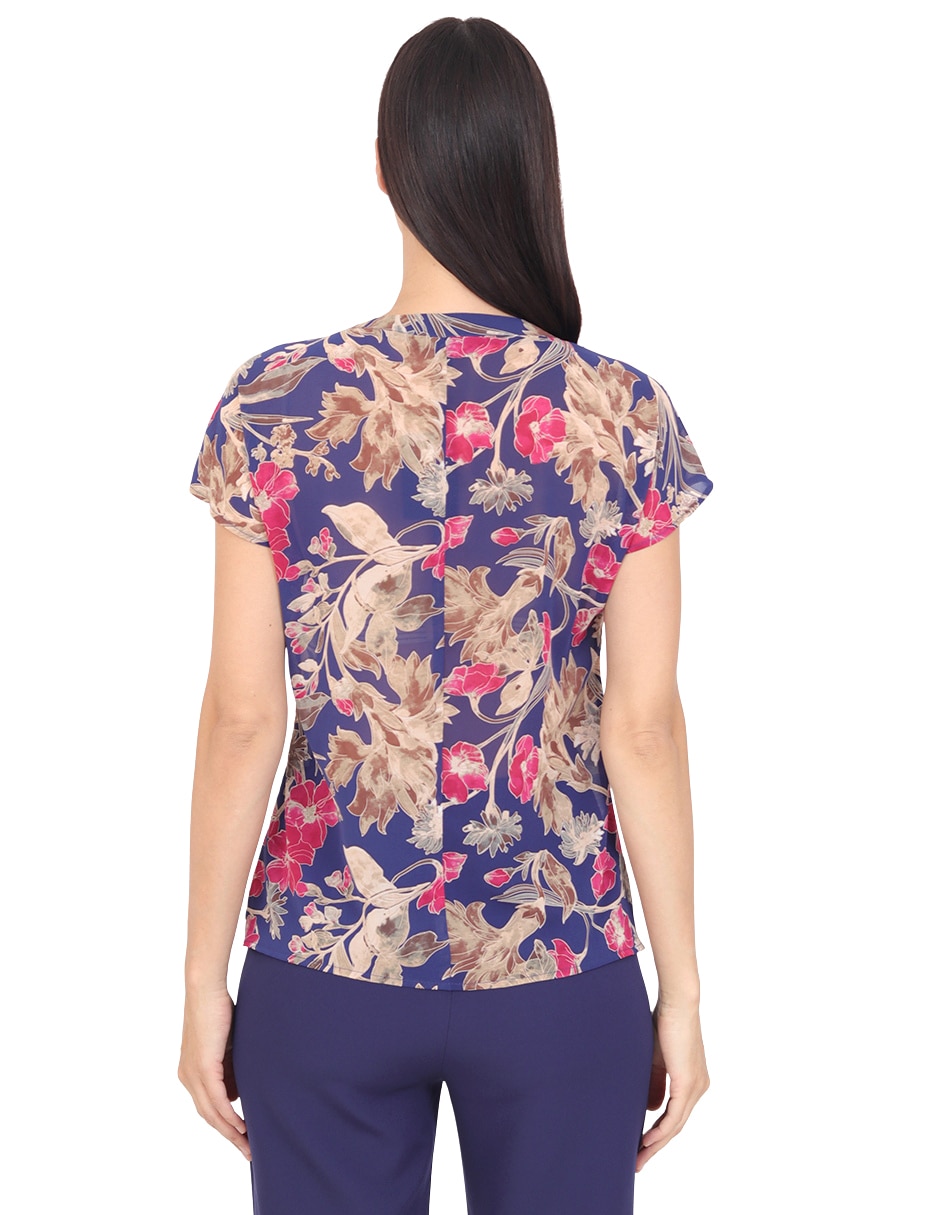 Blusa grupo nantes manga corta para mujer 6