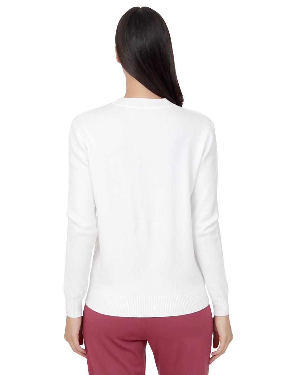 Suéter cuello redondo para mujer 3