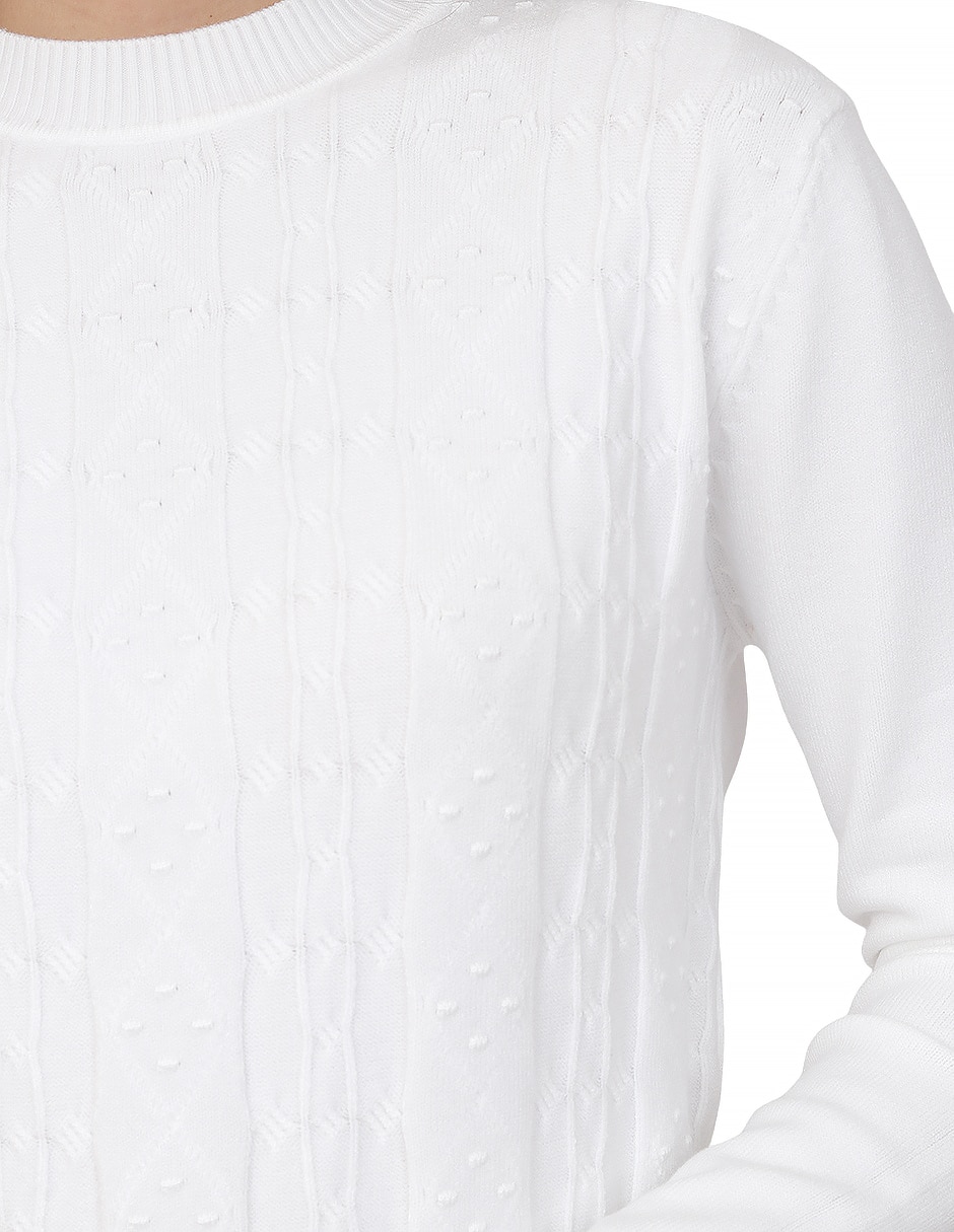 Suéter cuello redondo para mujer 5