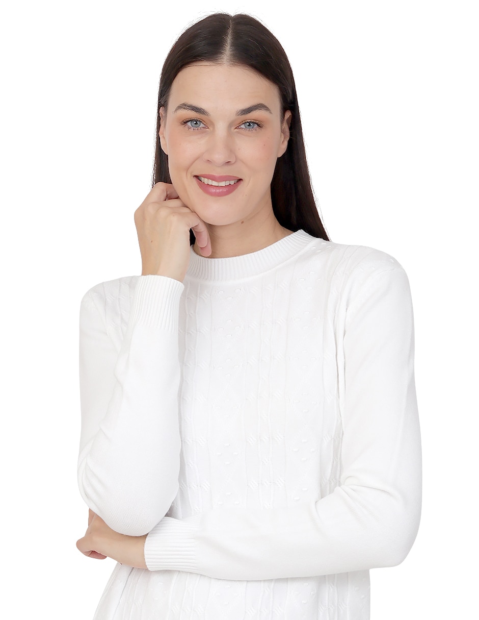 Suéter cuello redondo para mujer 6