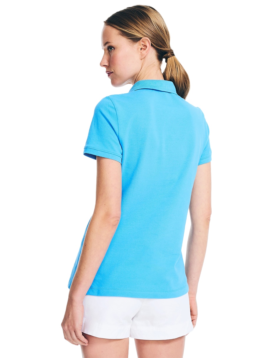 Playera manga corta cuello polo para mujer