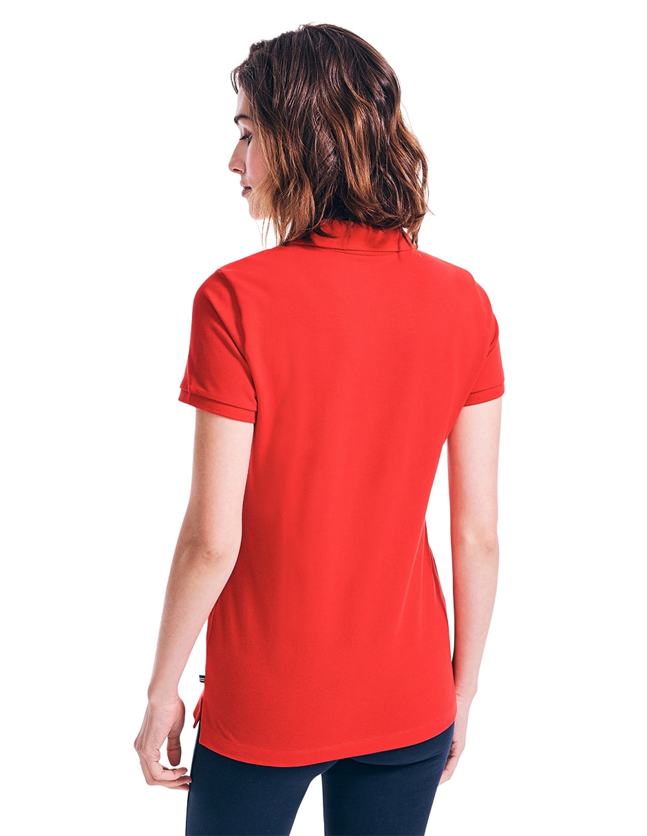 Playera manga corta cuello polo para mujer 5