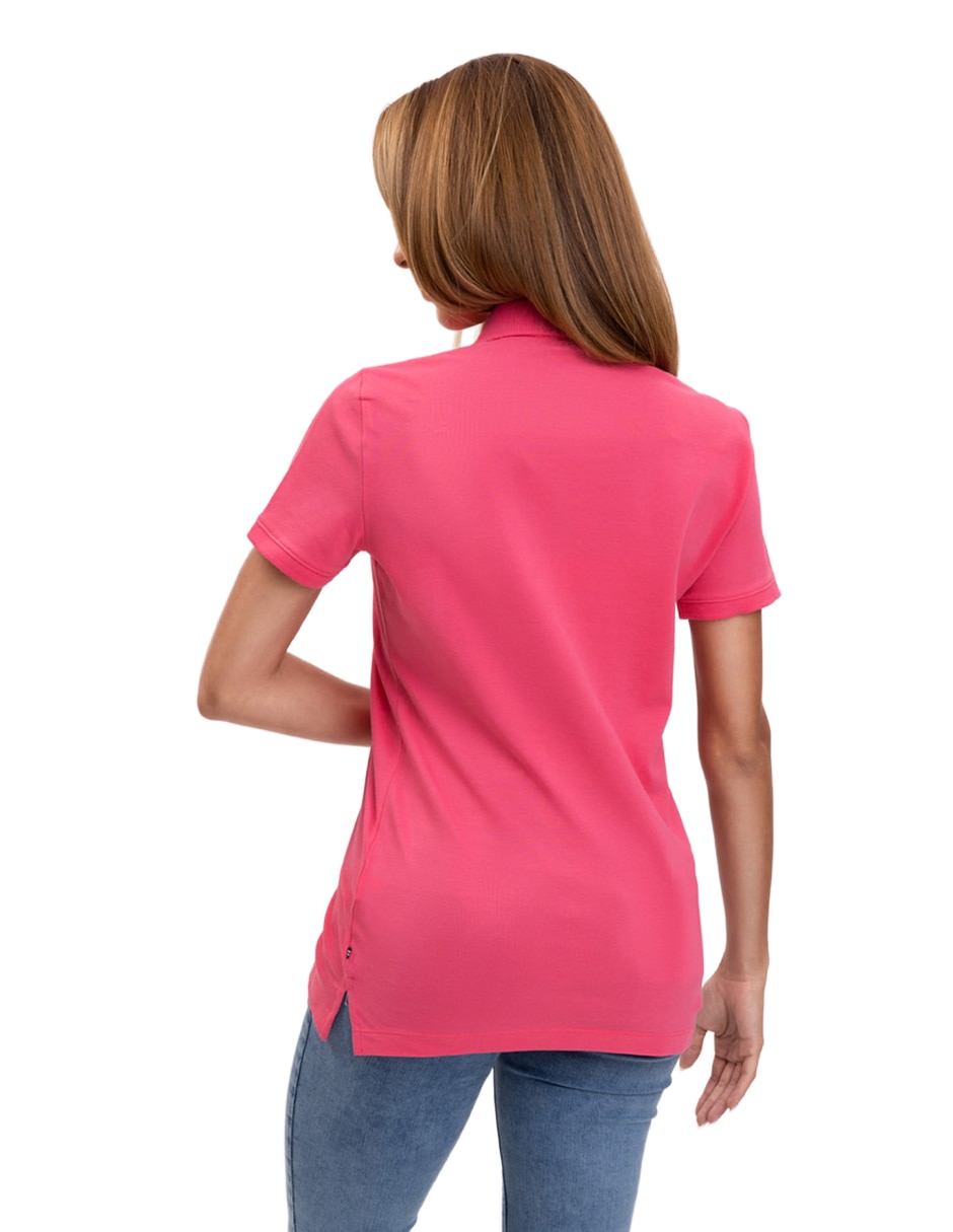 Playera manga corta cuello polo para mujer 3