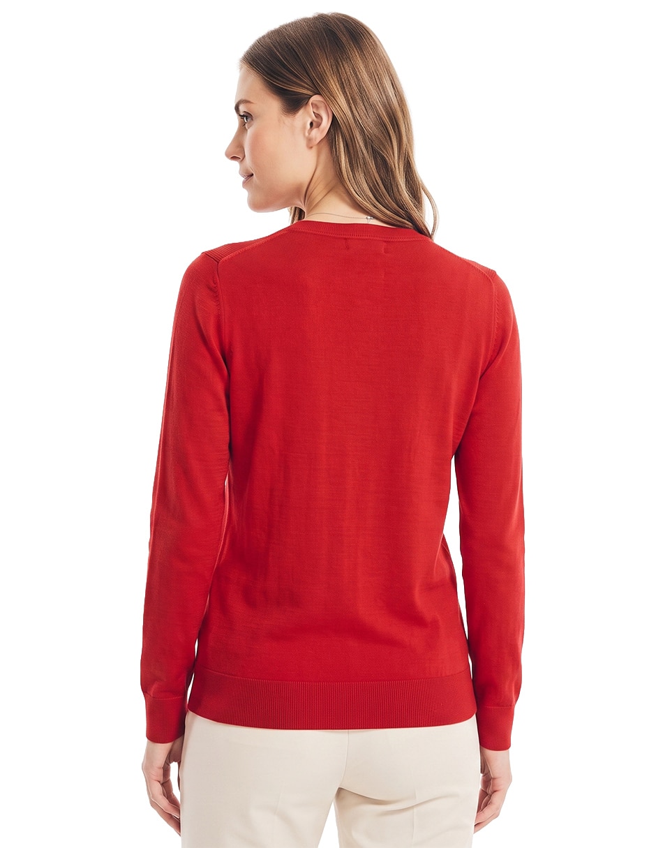 Suéter cuello v para mujer