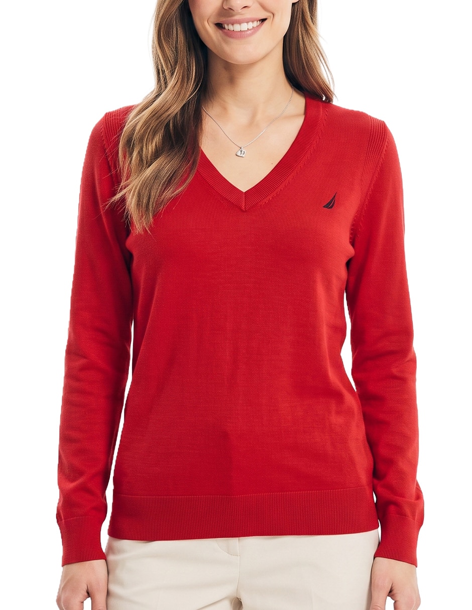 Suéter cuello v para mujer 5