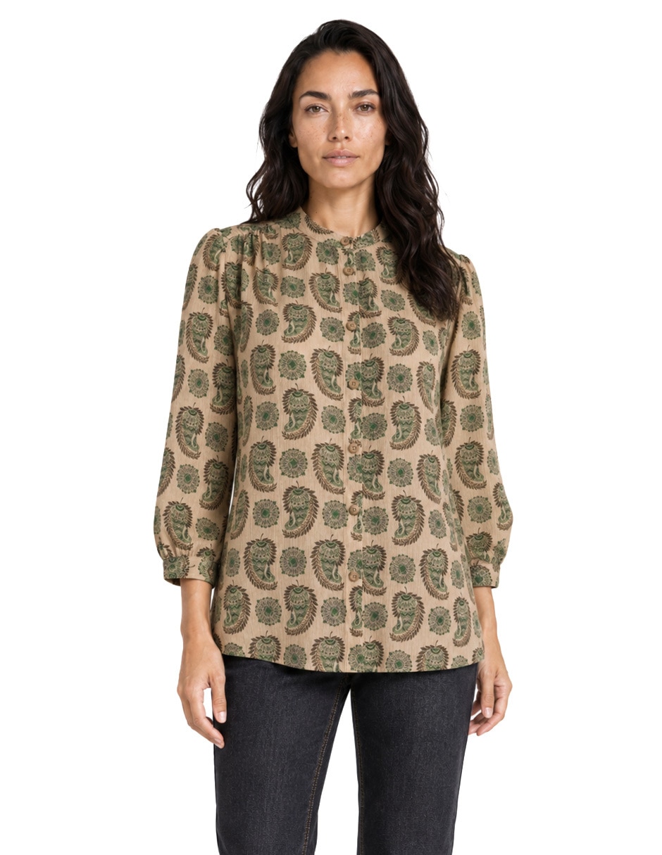 Blusa manga larga para mujer
