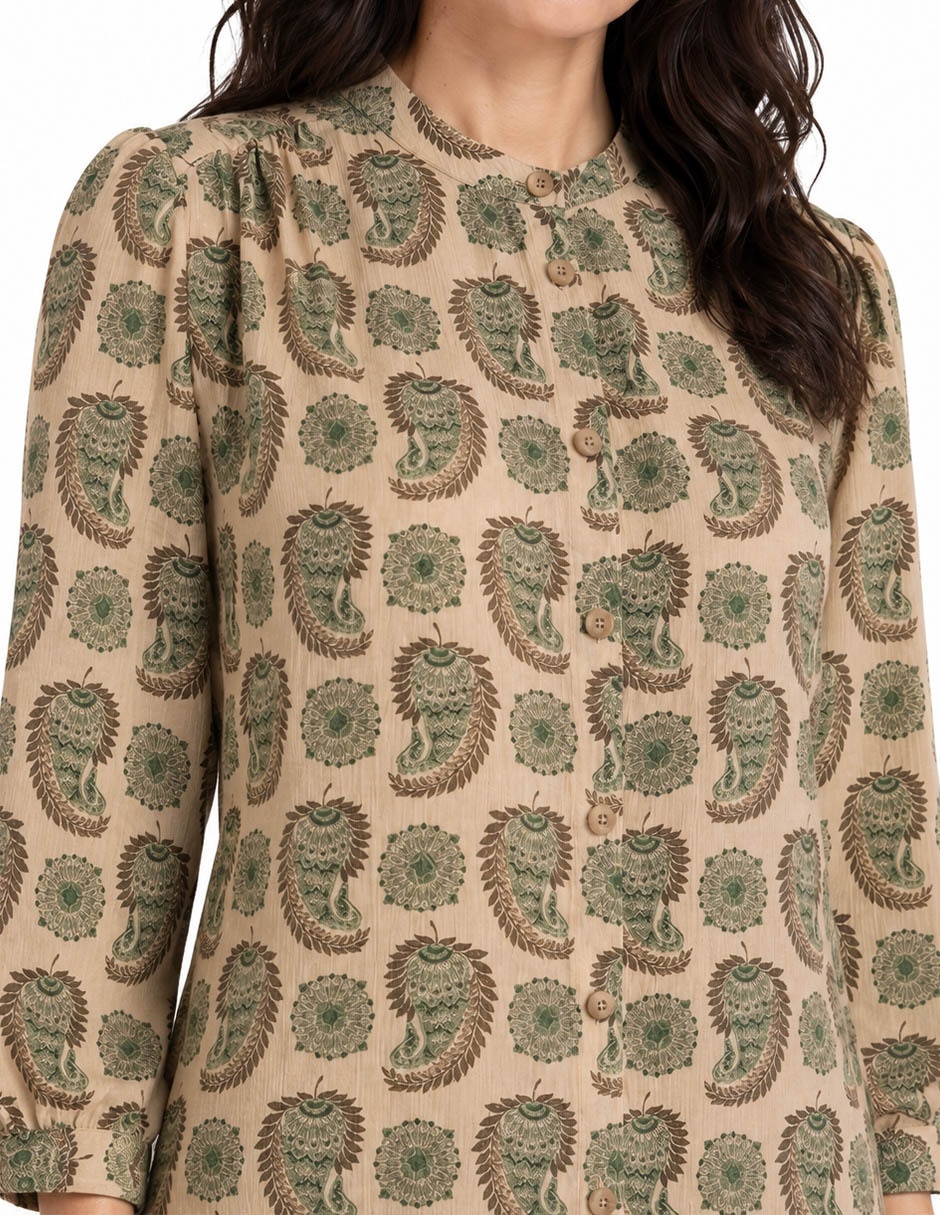 Blusa manga larga para mujer