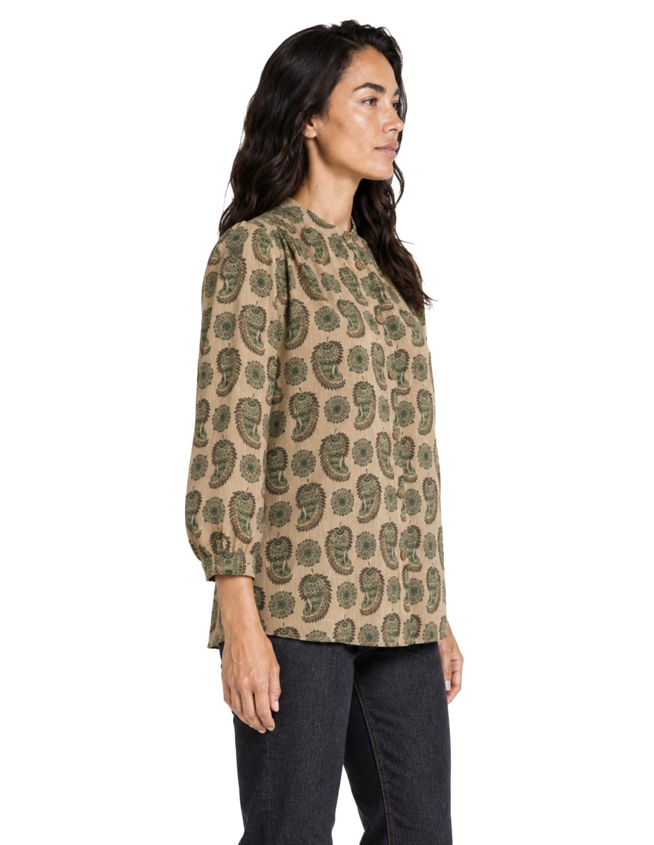 Blusa manga larga para mujer