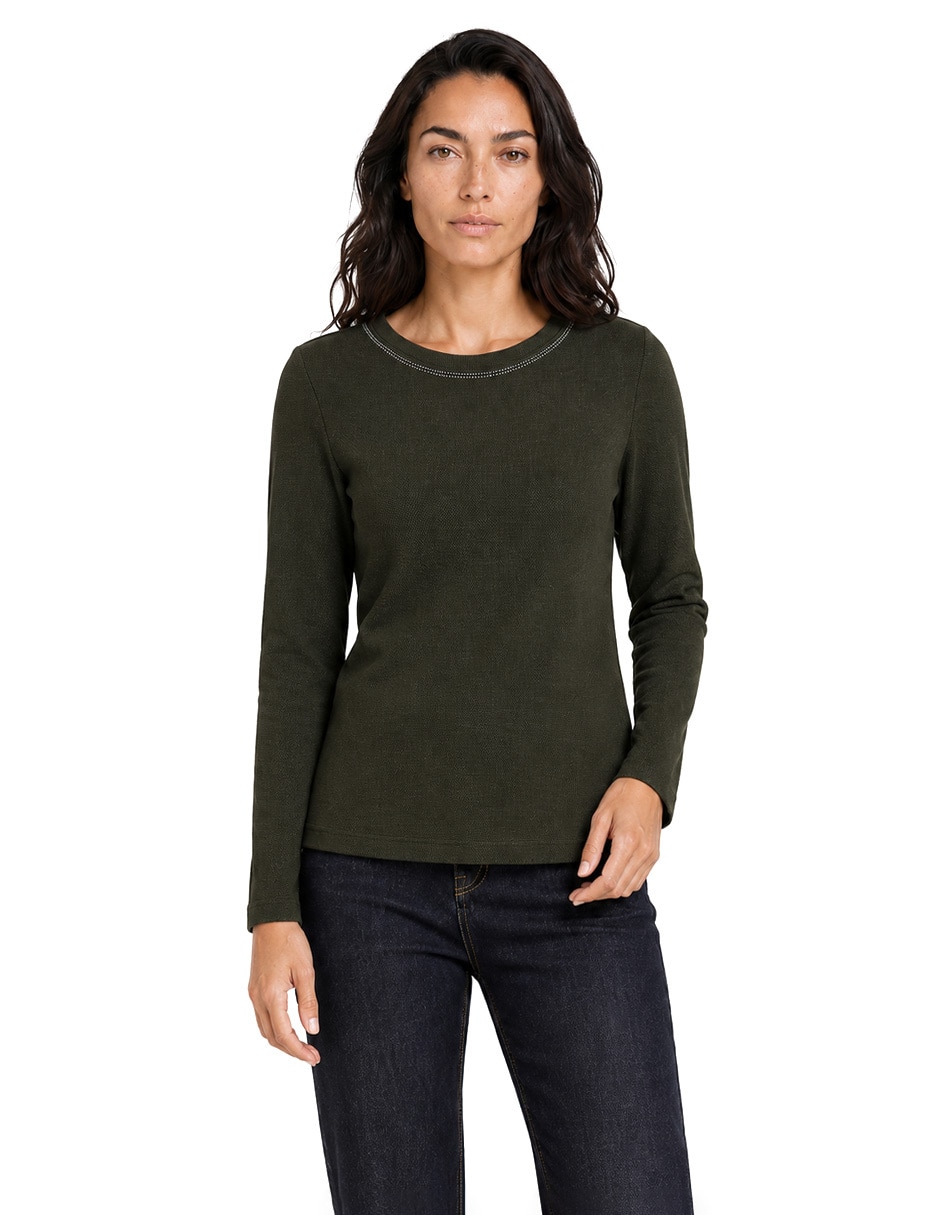 Blusa manga larga para mujer