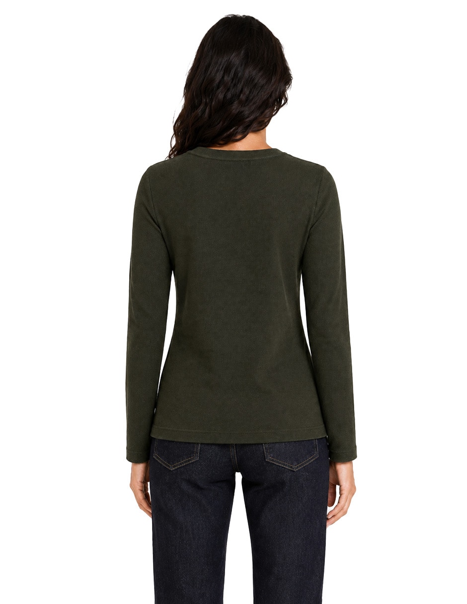 Blusa manga larga para mujer
