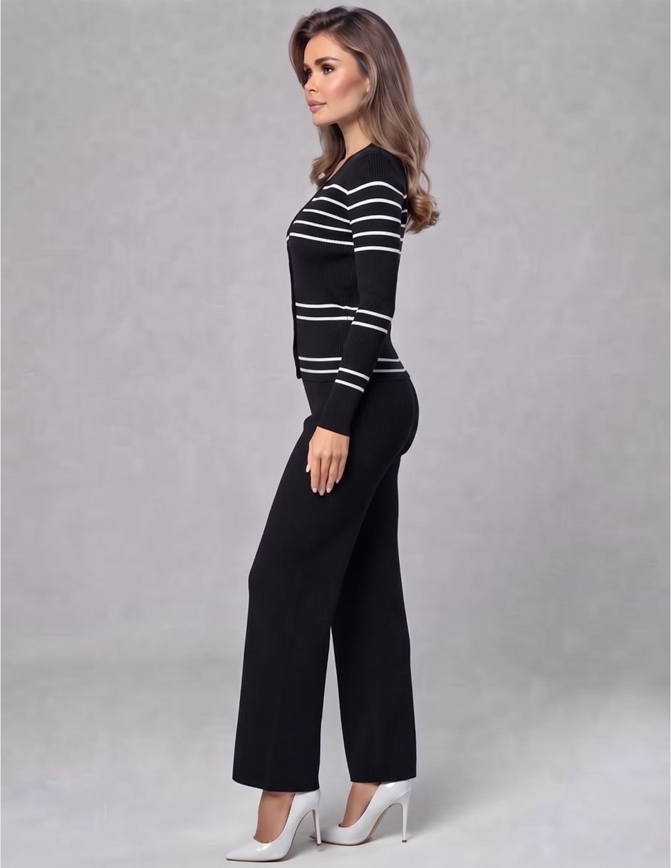 Conjunto business casual tejido de algodón para mujer 3
