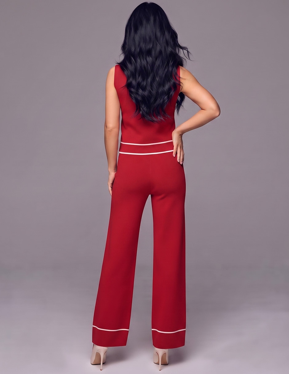 Conjunto business casual tejido de algodón para mujer 3