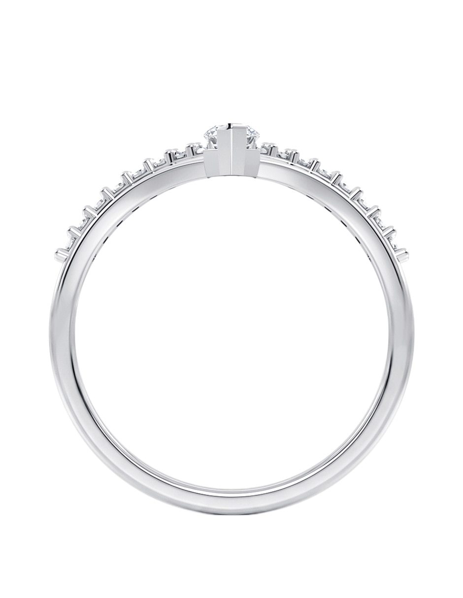 Anillo 14 k de oro zirconia brillante 4