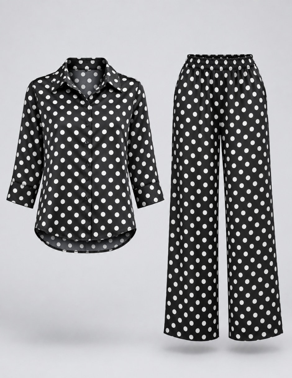 Conjunto Casual OTOÑO / INVIERNO de Satín para No aplica Mujer 5