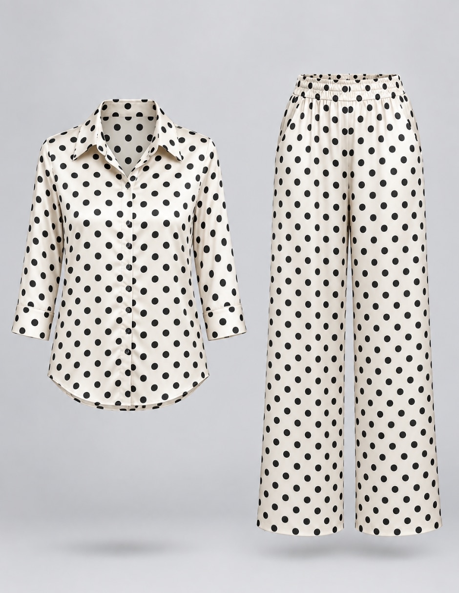 Conjunto Casual OTOÑO / INVIERNO de Satín para No aplica Mujer 5