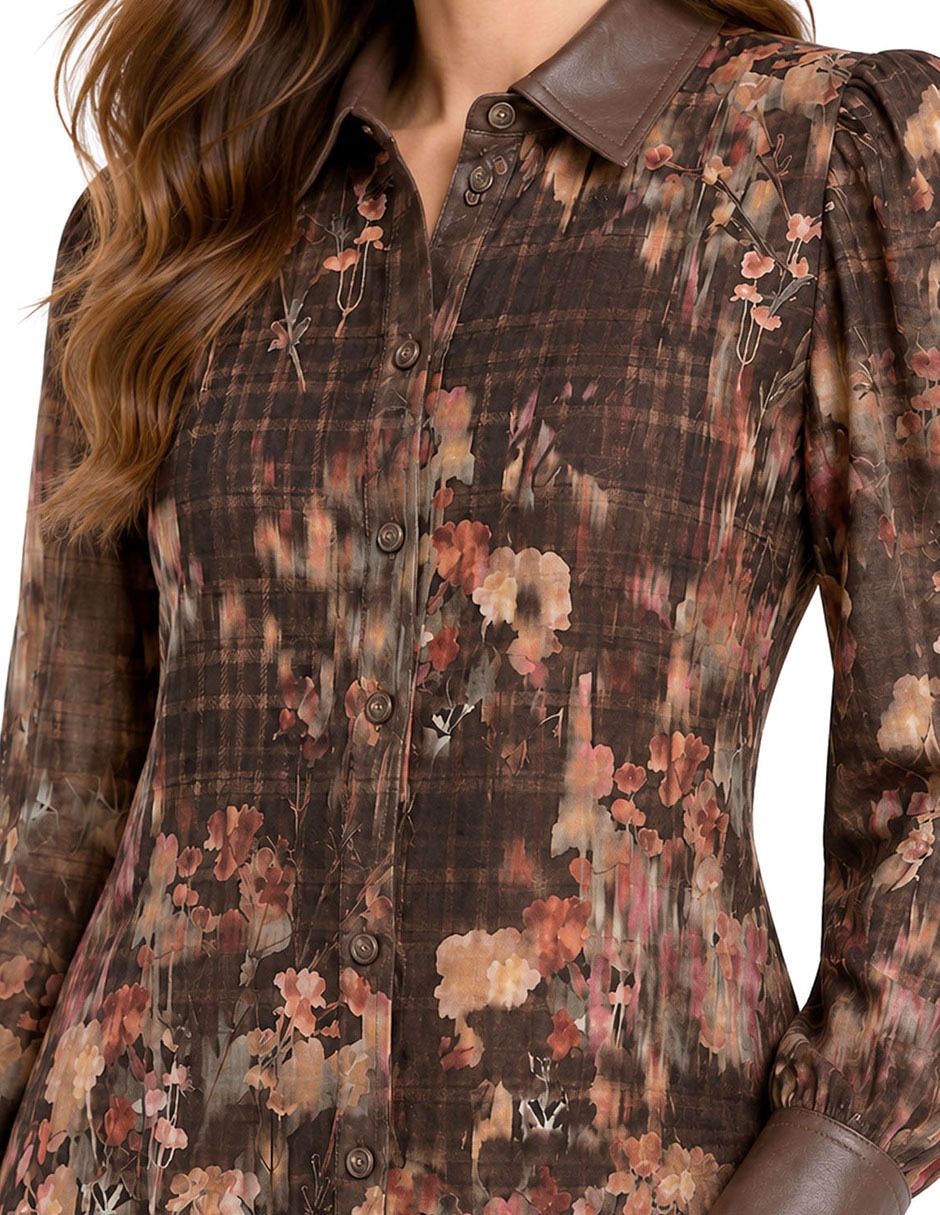 Blusa camisera manga Larga para mujer 3