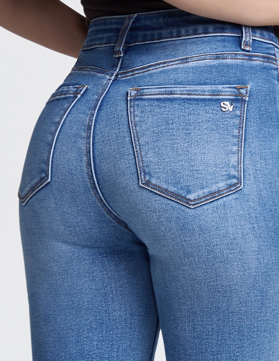 Jeans regular straight para mujer 4