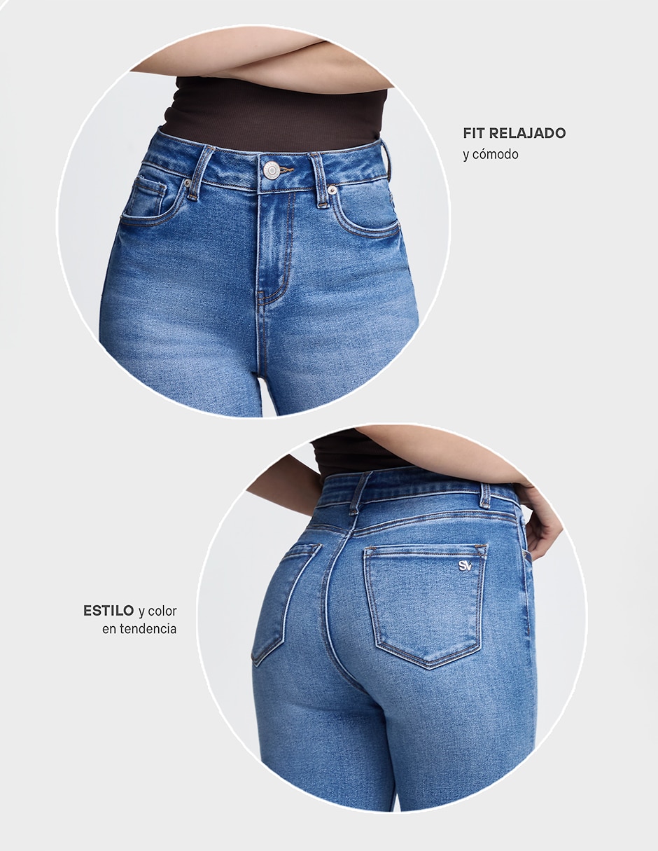 Jeans regular straight para mujer 5