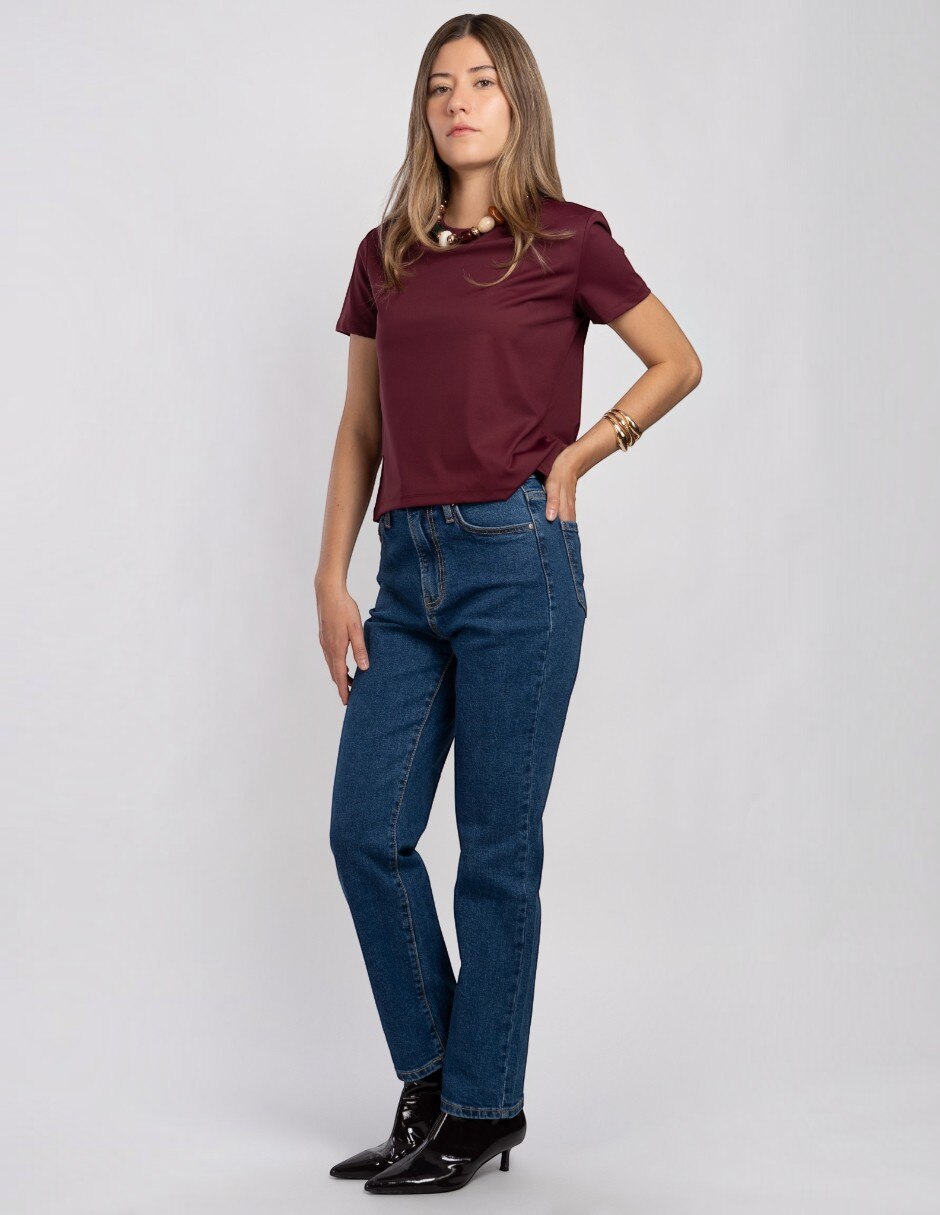 Jeans regular straight para mujer 3