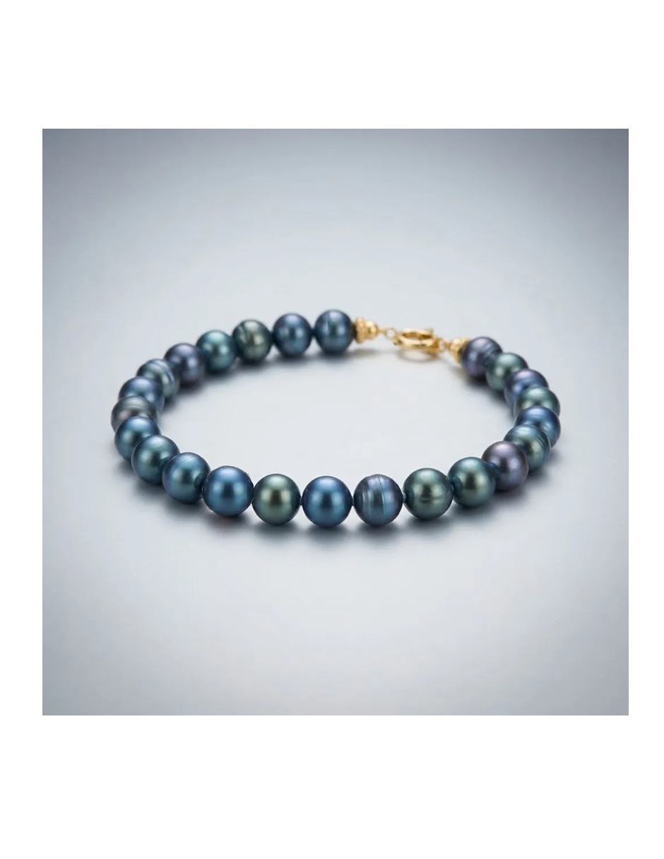 Pulsera de baño oro con perla cultivada 14 k clásica 2