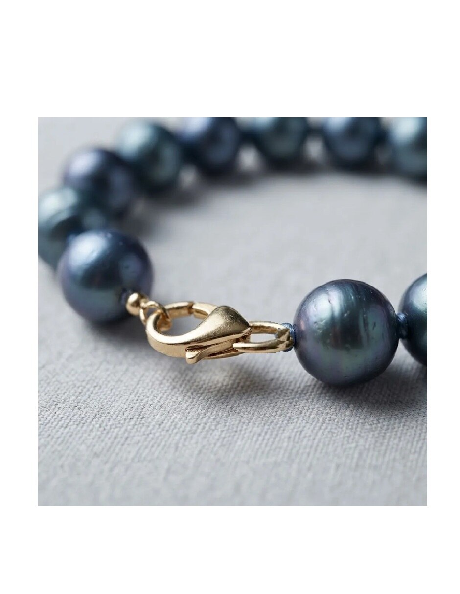 Pulsera de baño oro con perla cultivada 14 k clásica 3