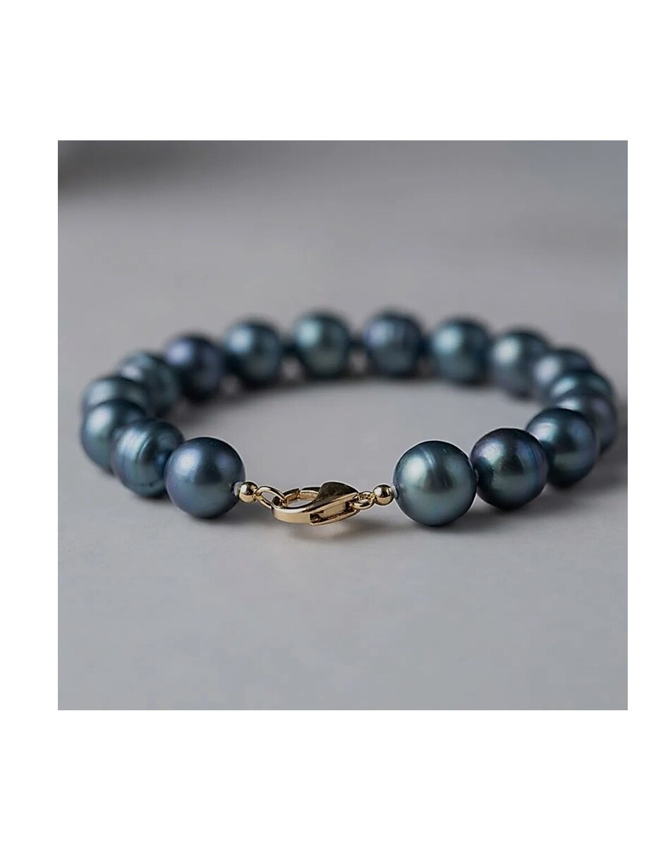 Pulsera de baño oro con perla cultivada 14 k clásica 4