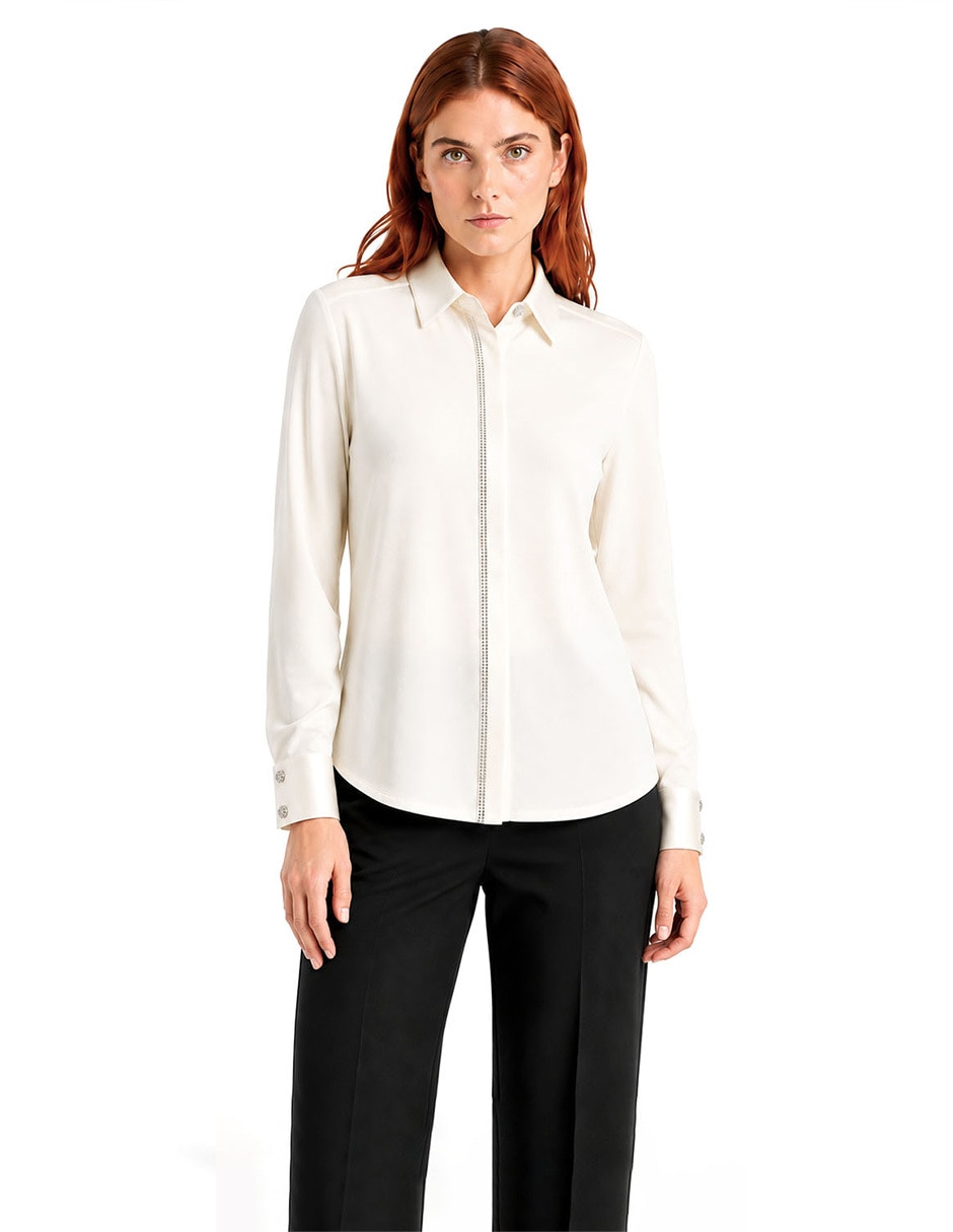 Blusa camisera manga larga para mujer Blusa camisera manga larga para mujer