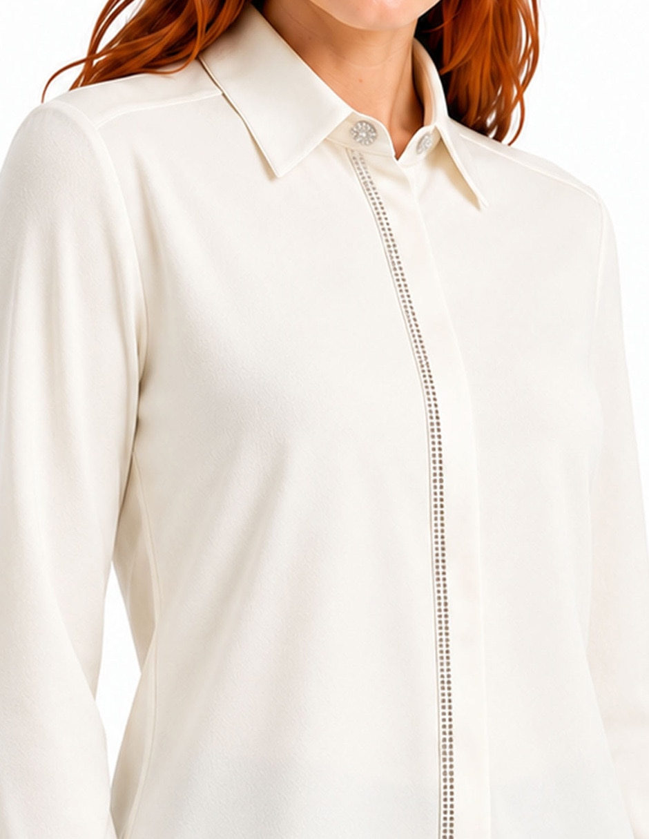 Blusa camisera manga larga para mujer 3
