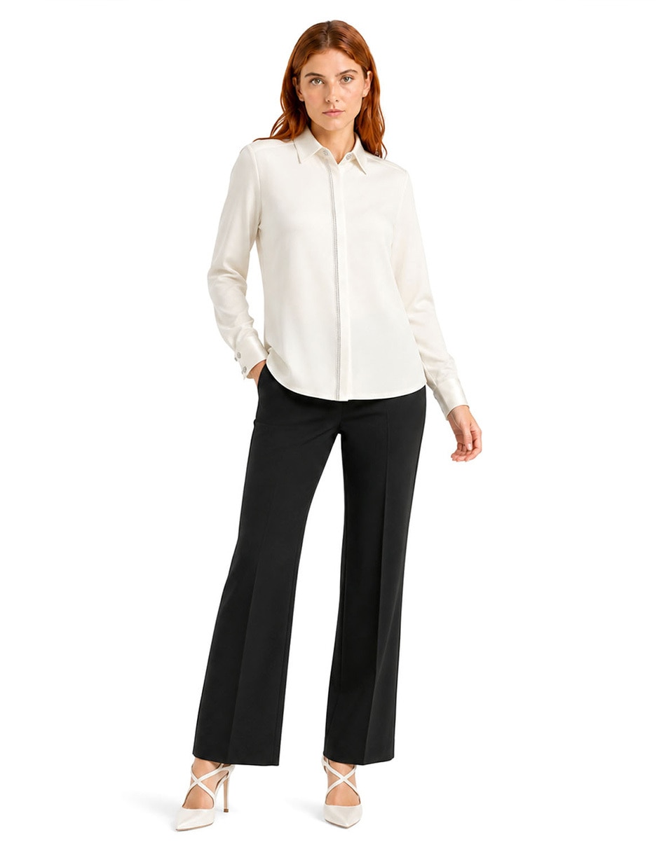 Blusa camisera manga larga para mujer 6