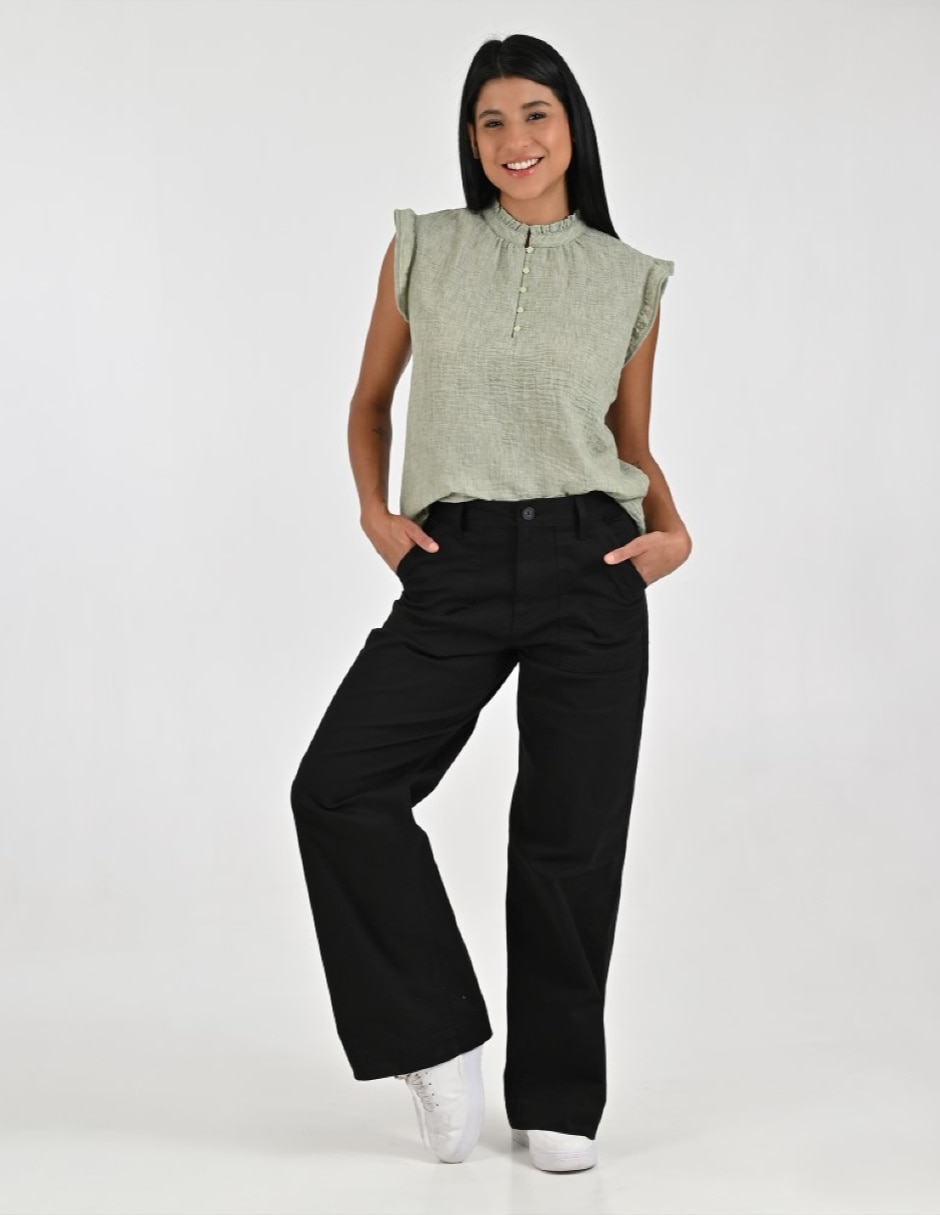 Jeans regular straight cintura para mujer 5