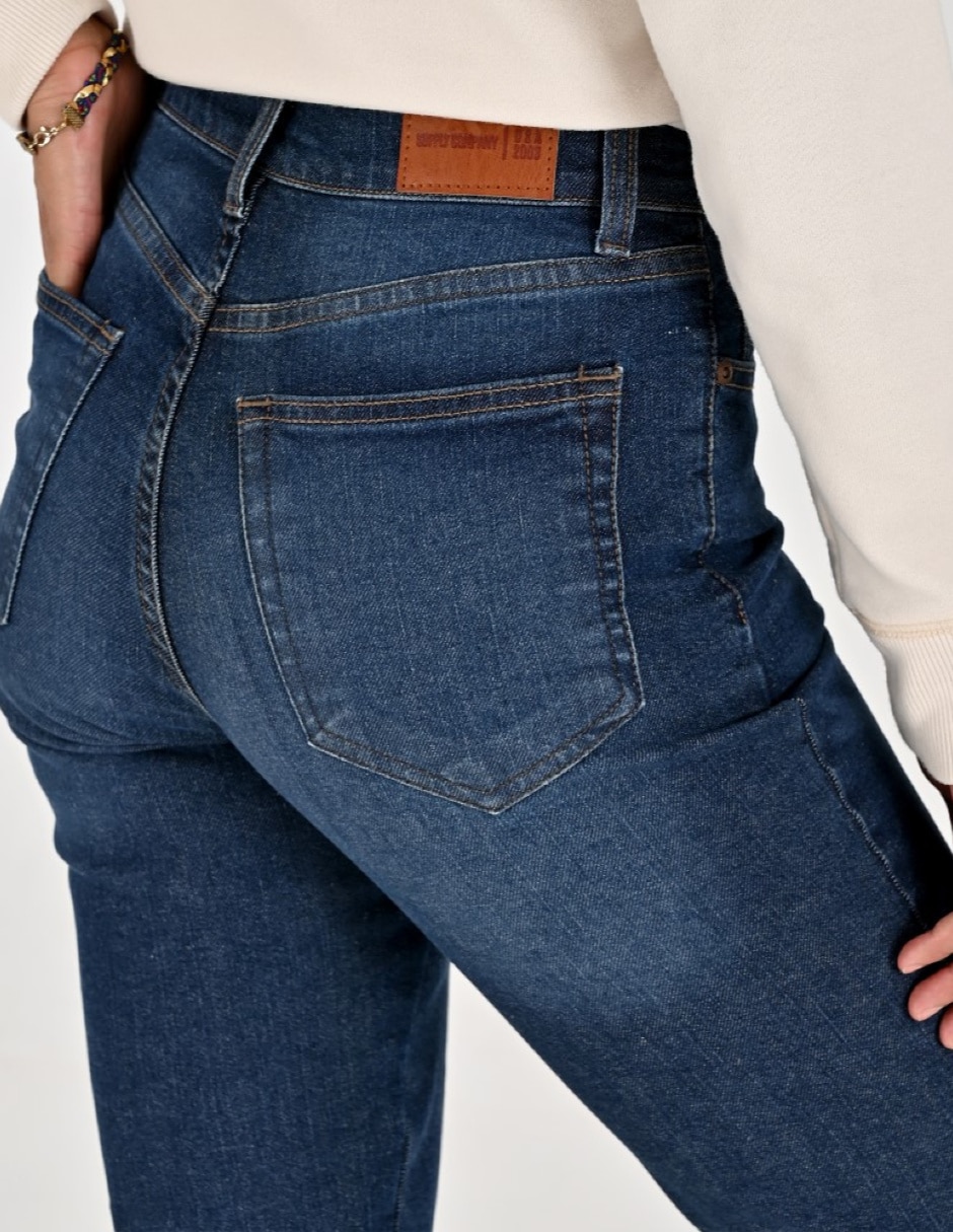 Jeans regular straight cintura para mujer 6