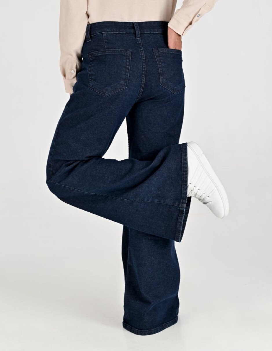 Jeans regular flare cintura para mujer 2