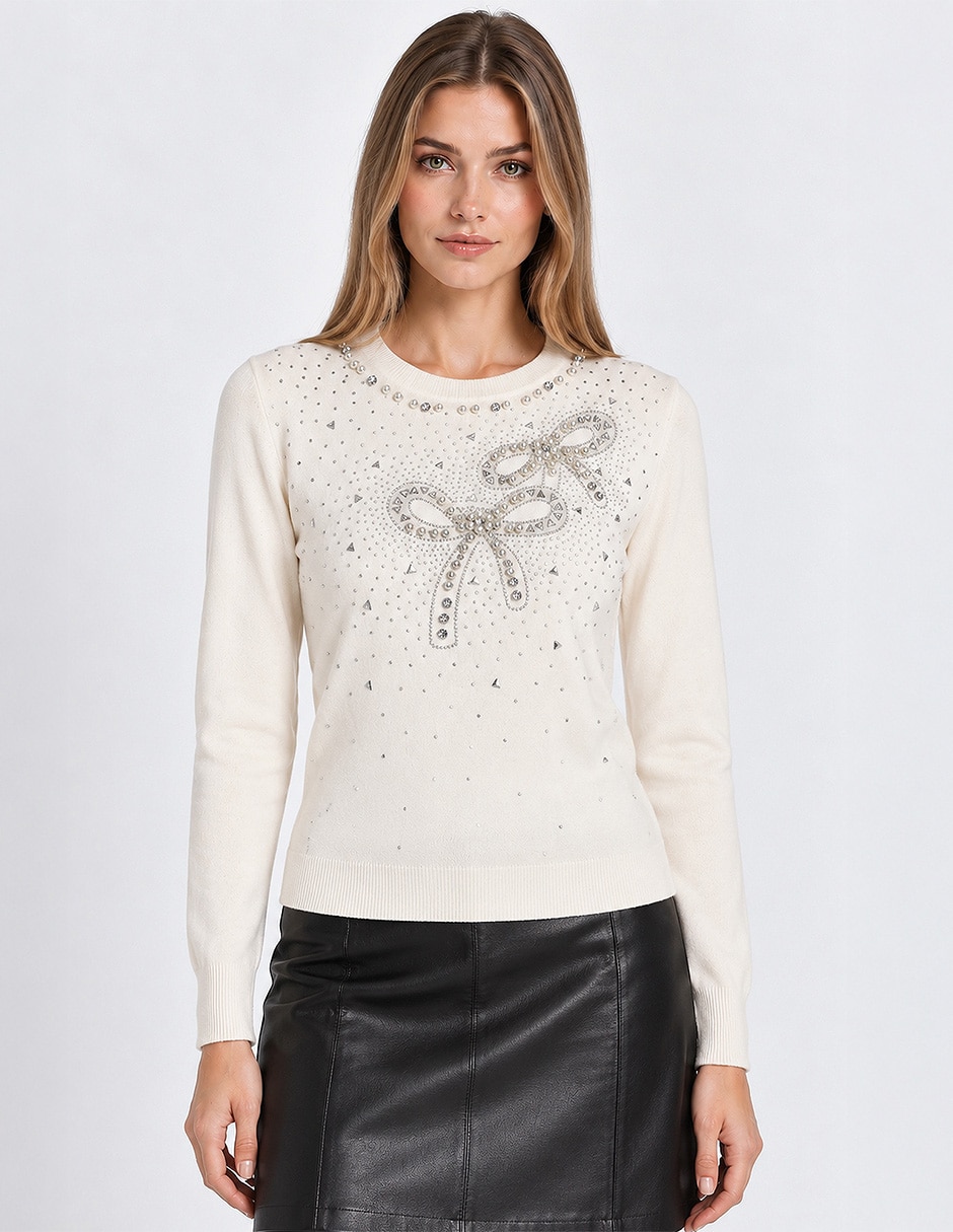 Suéter cuello redondo para mujer Suéter cuello redondo para mujer