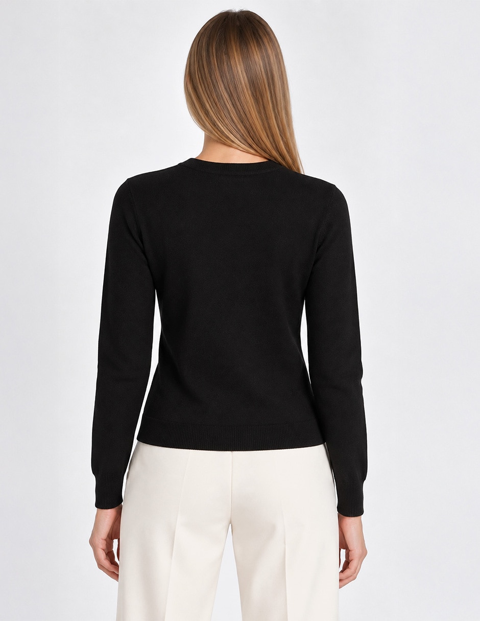 Suéter cuello redondo para mujer 2
