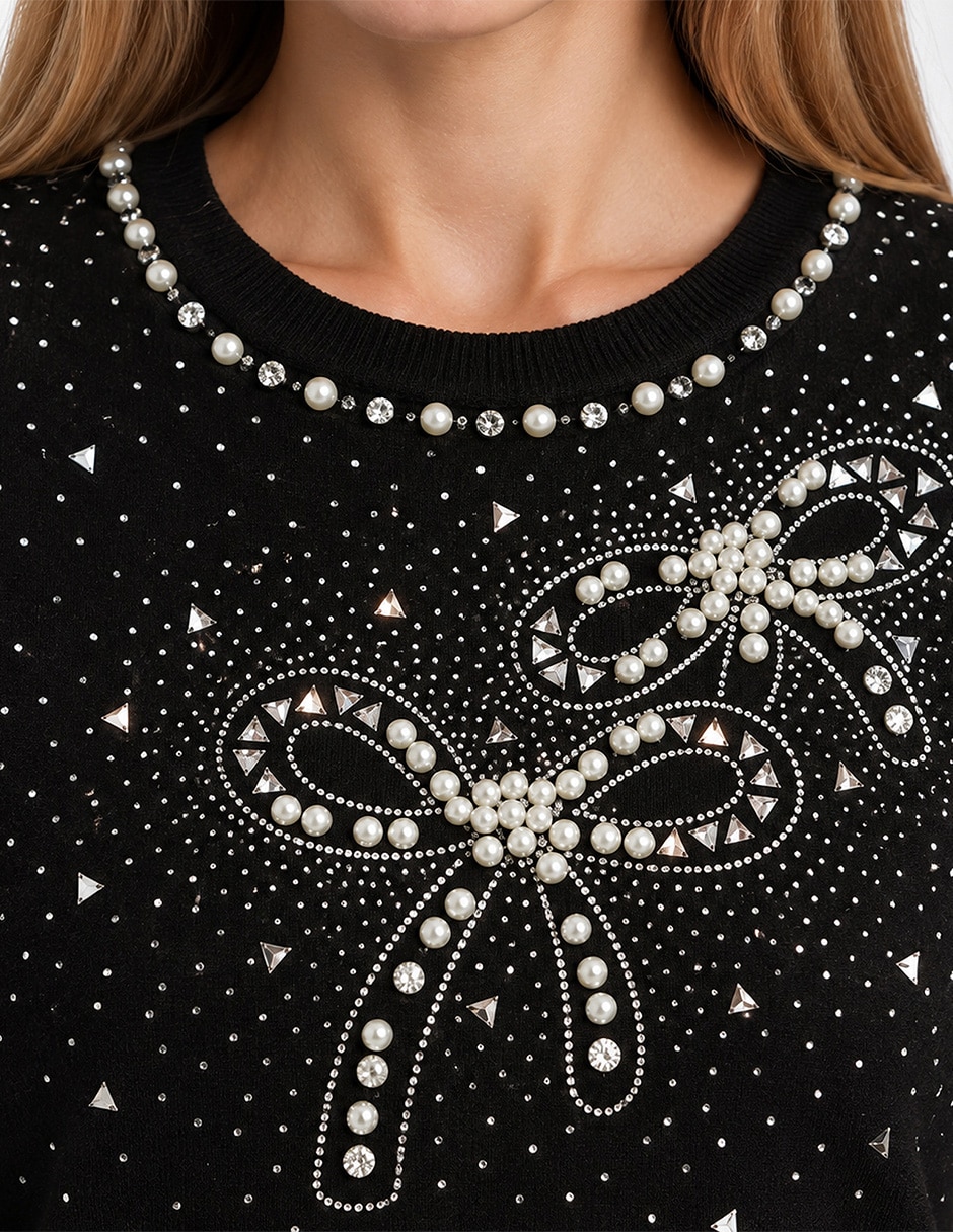 Suéter cuello redondo para mujer 4