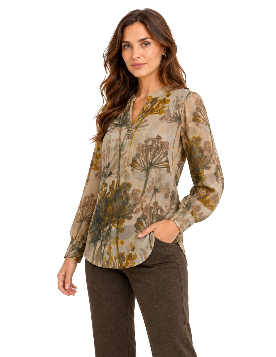 Blusa manga larga para mujer 4