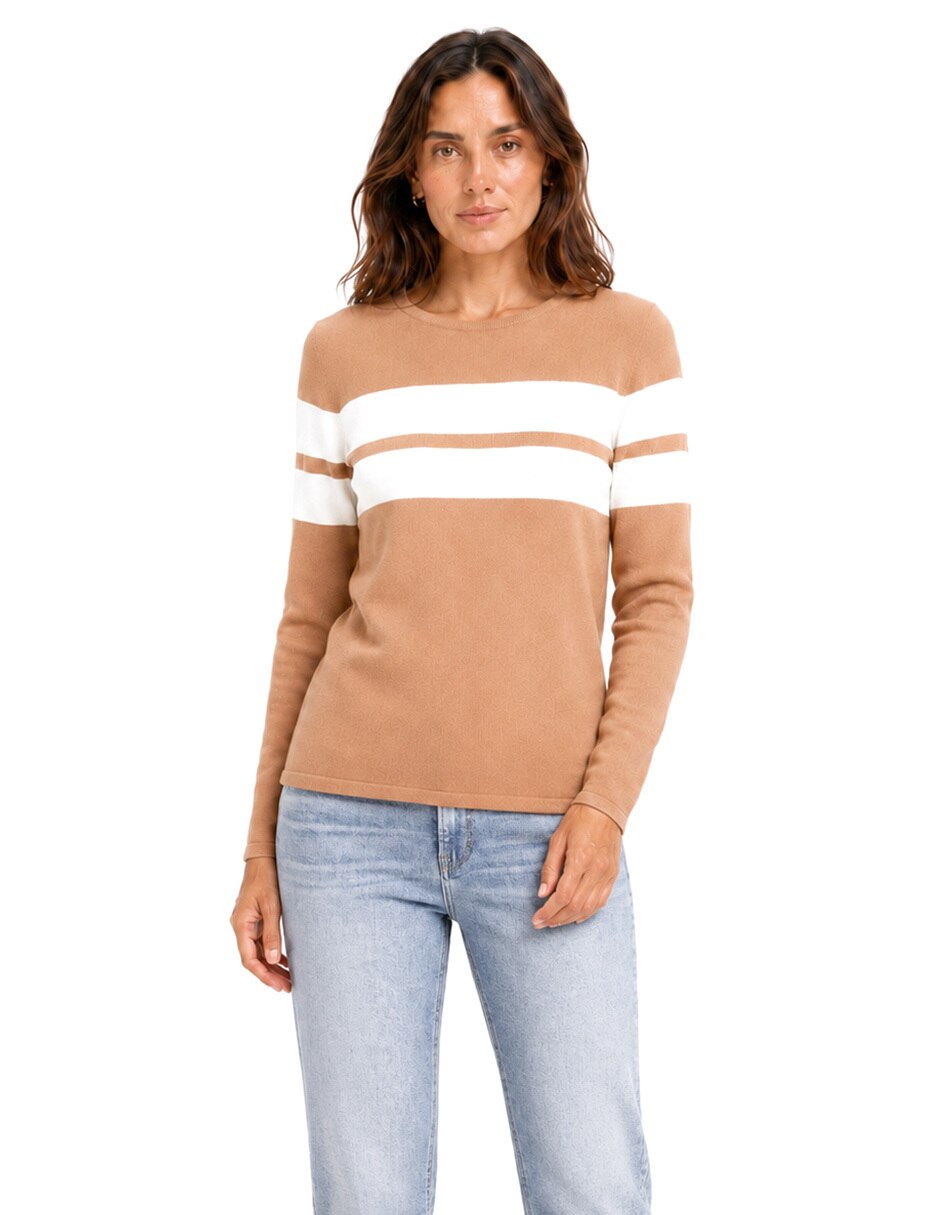 Suéter cuello redondo para mujer