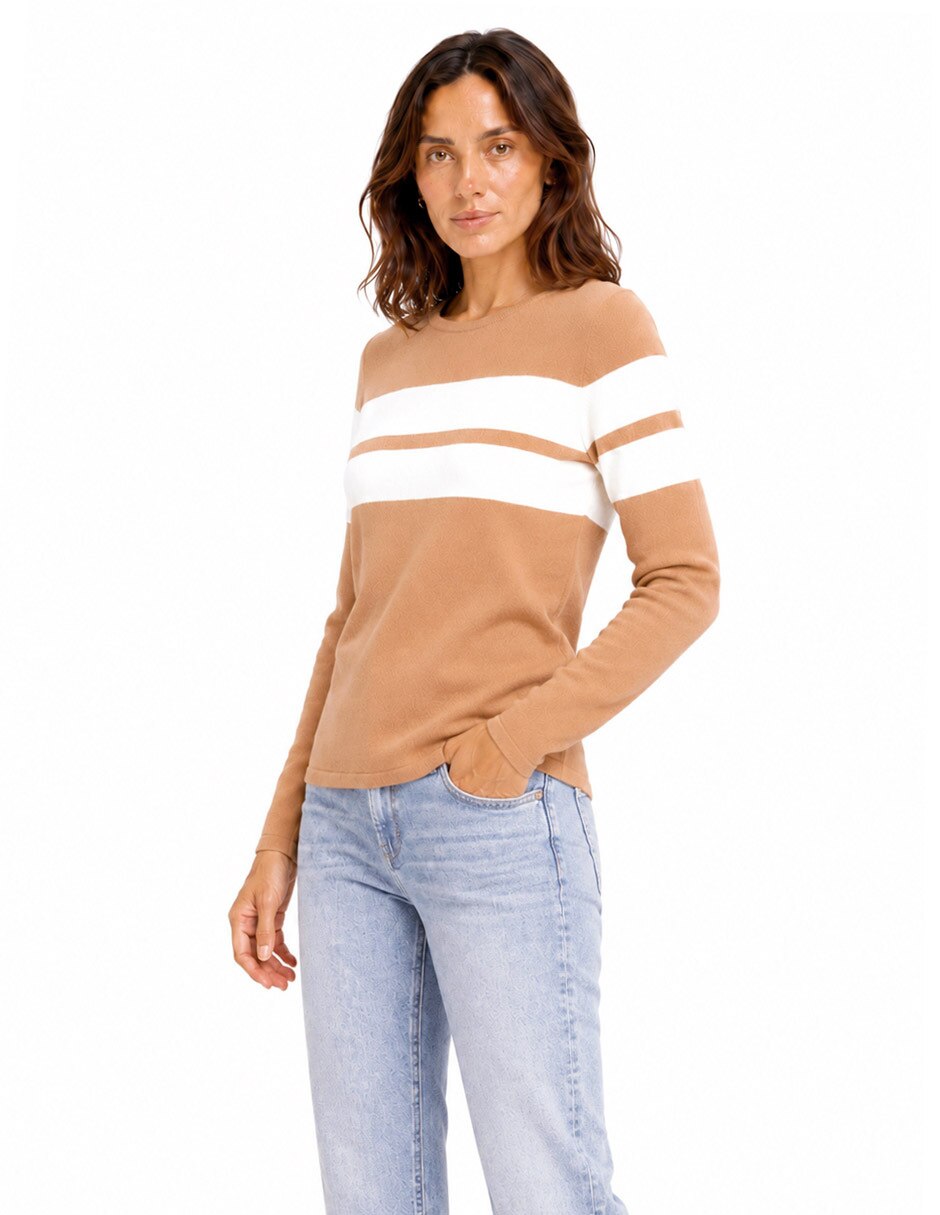 Suéter cuello redondo para mujer 4