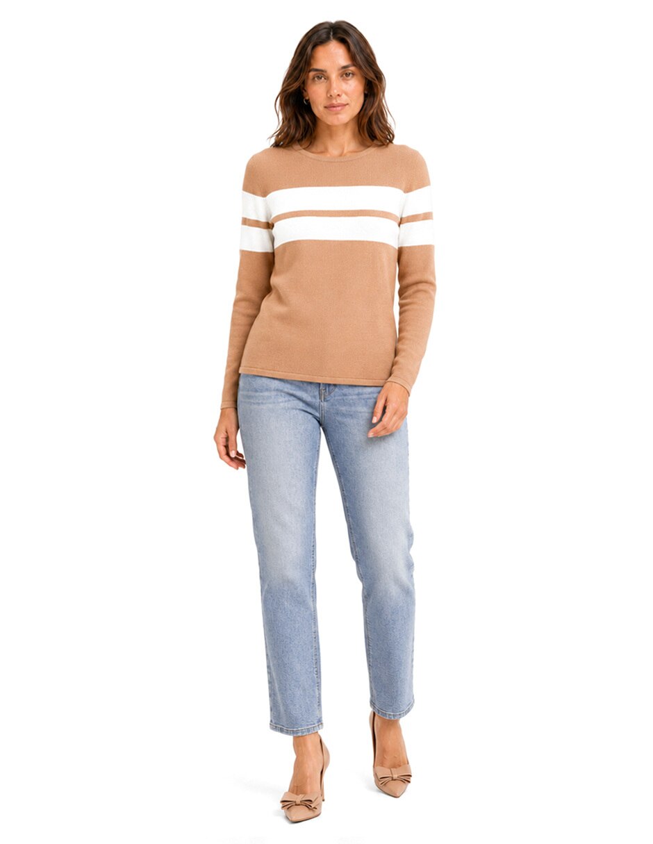 Suéter cuello redondo para mujer 6