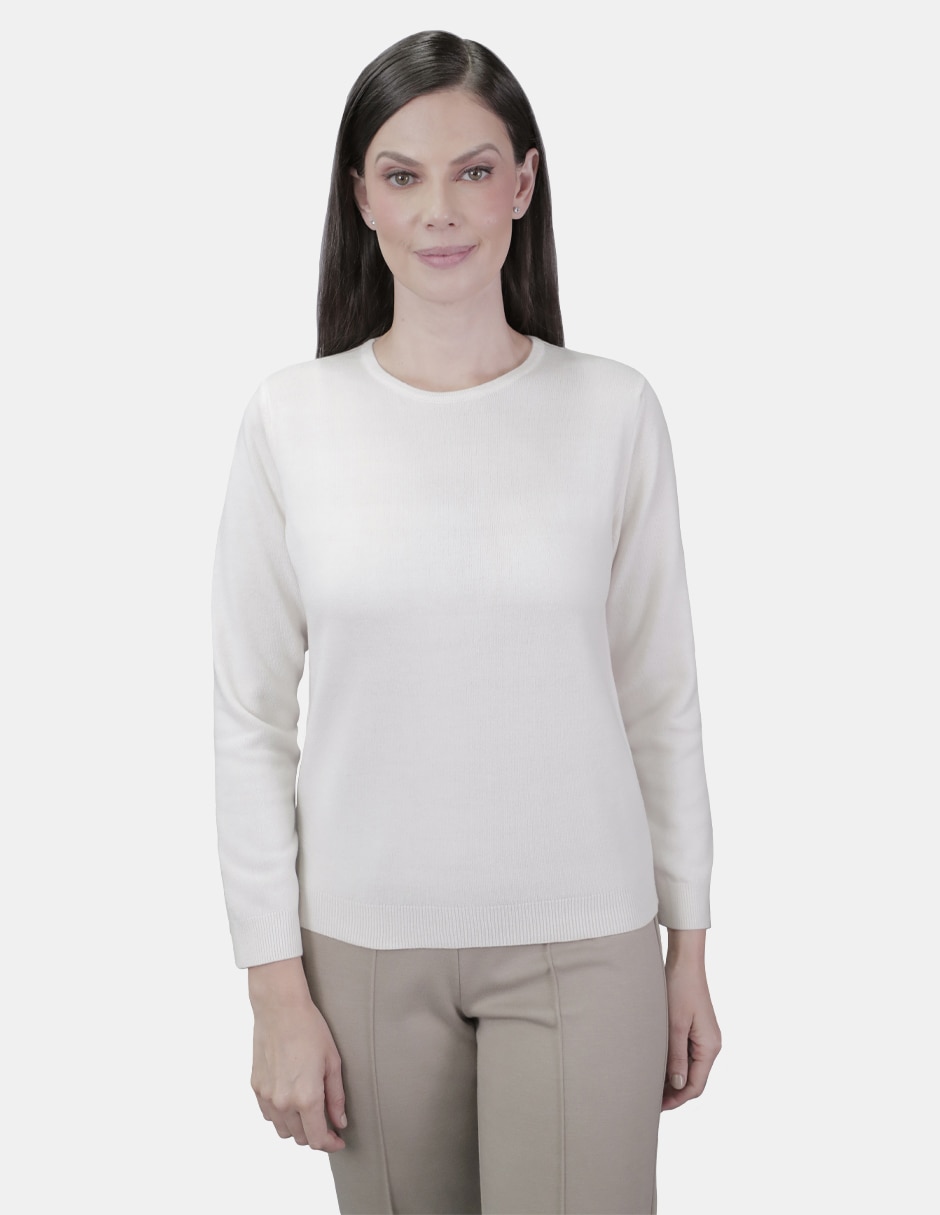 Suéter cuello redondo para mujer Suéter cuello redondo para mujer