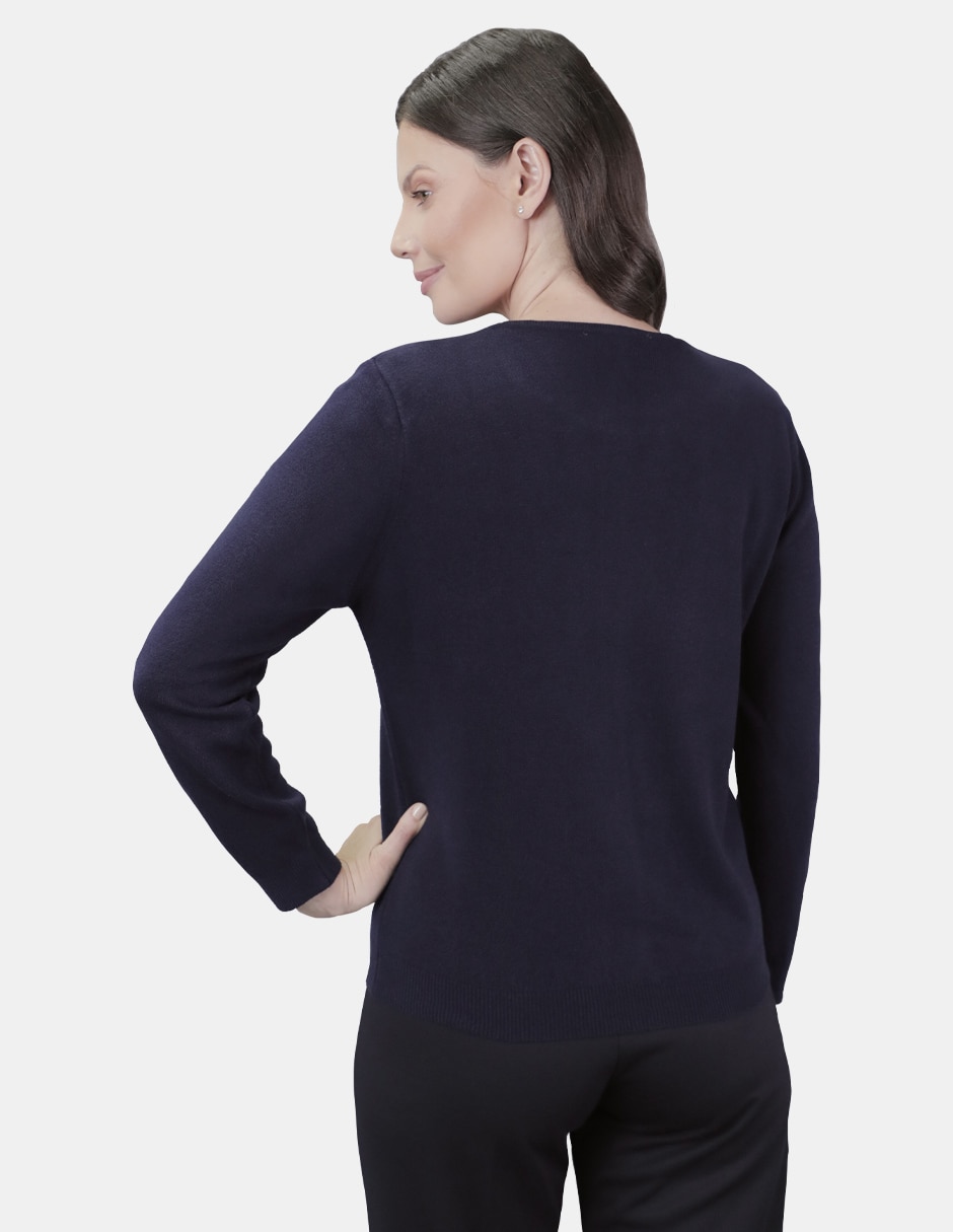 Suéter cuello redondo para mujer 5