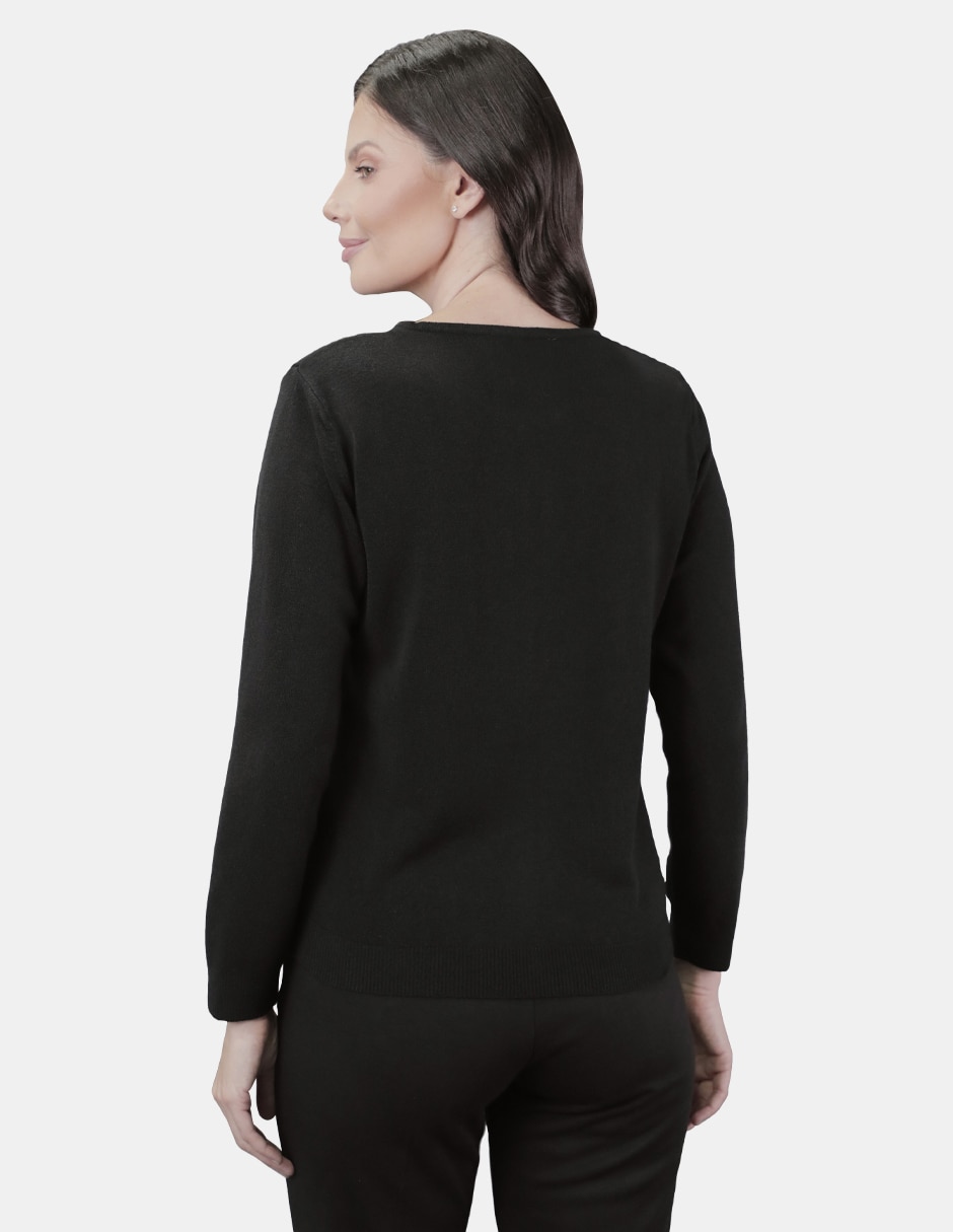 Suéter cuello redondo para mujer 2