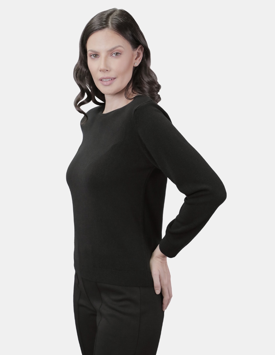 Suéter cuello redondo para mujer 3