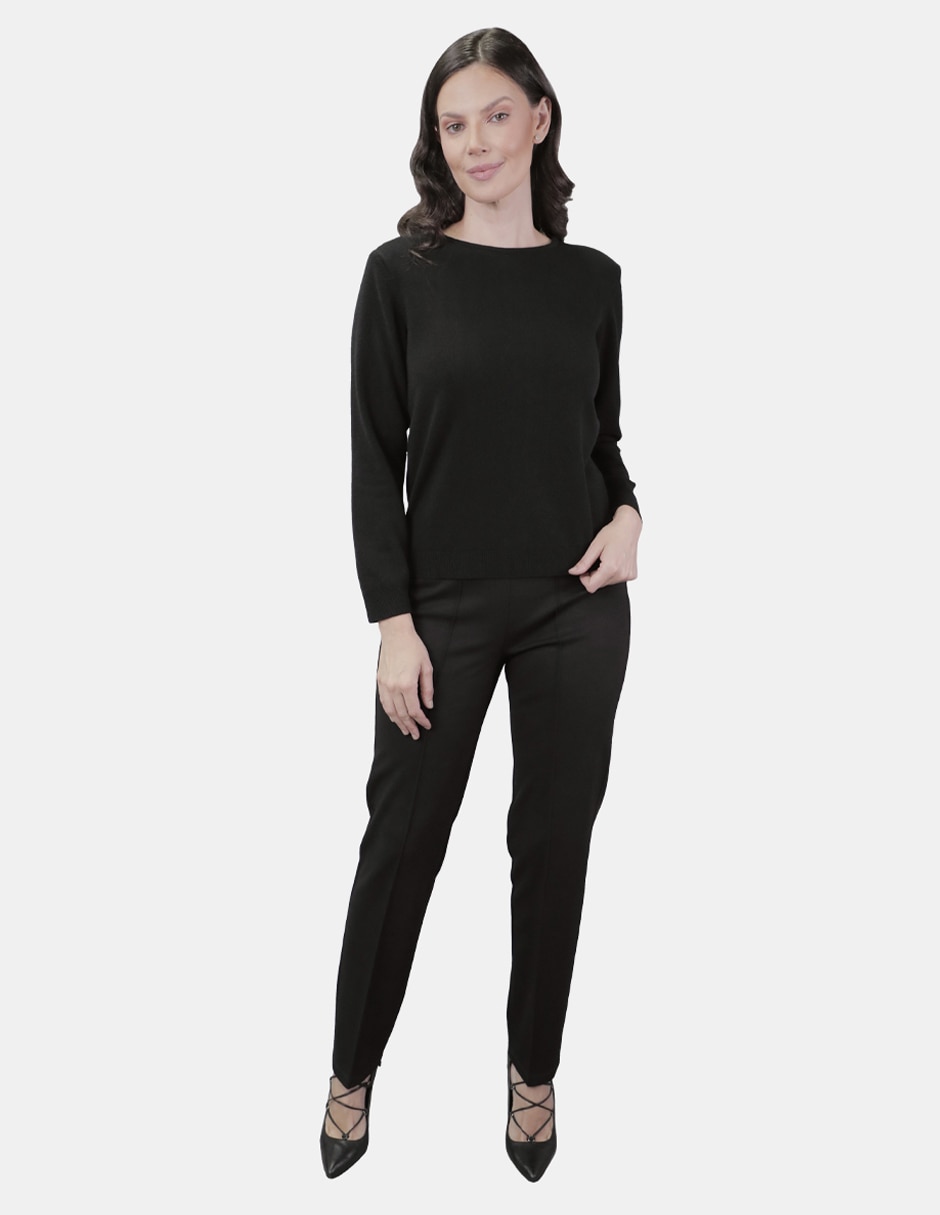 Suéter cuello redondo para mujer 4