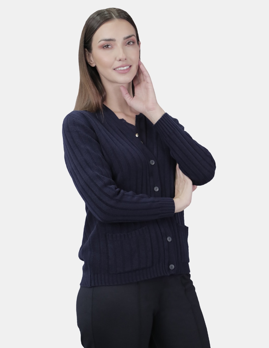 Suéter cuello v para mujer